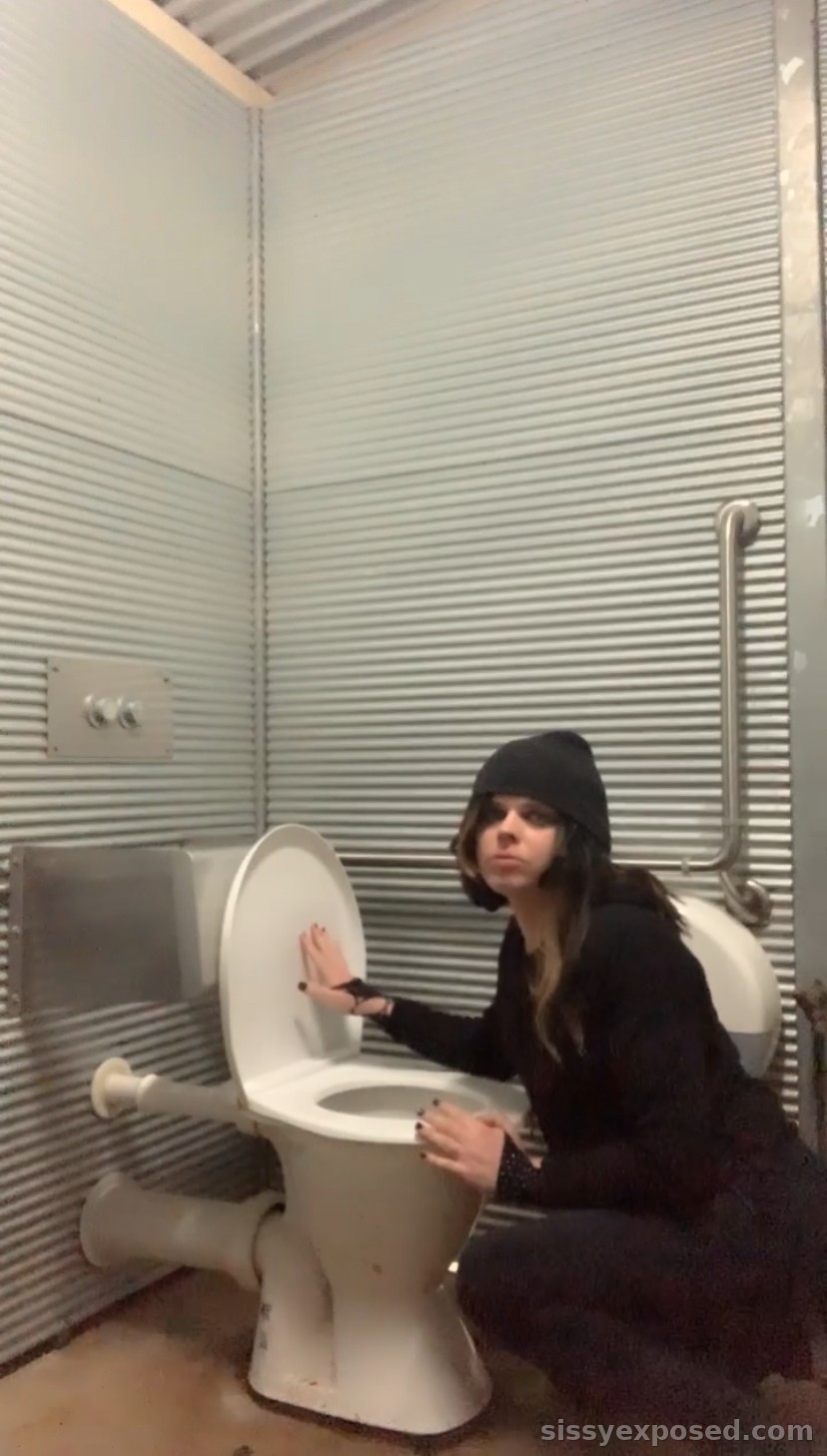 Public toilet slut