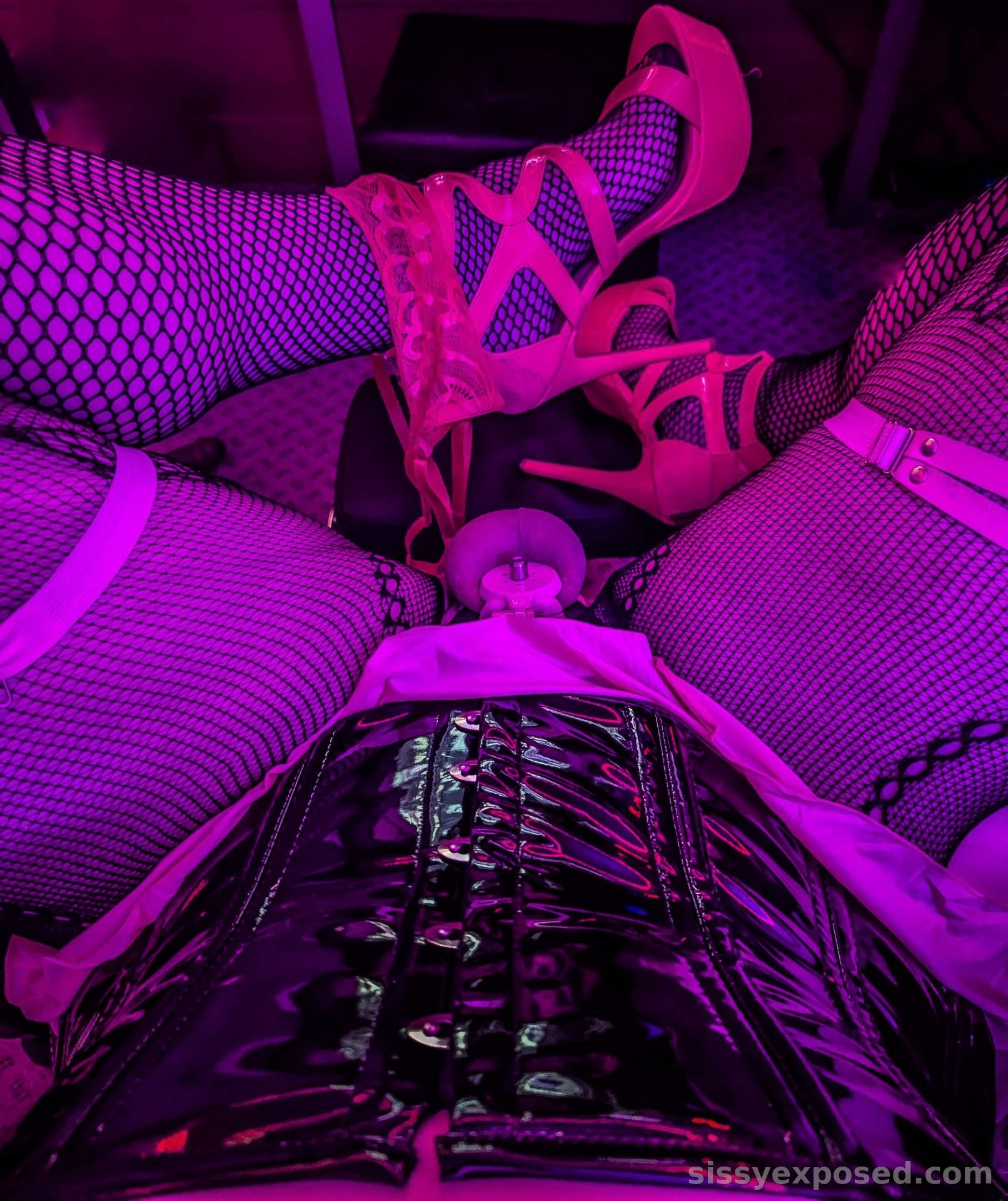Punk Pup Fae is a locked up cock dumb sissy slut