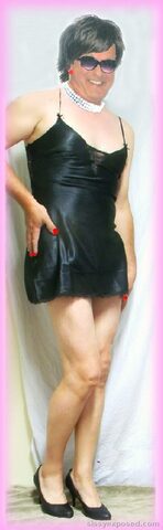Sissy posing in lingerie
