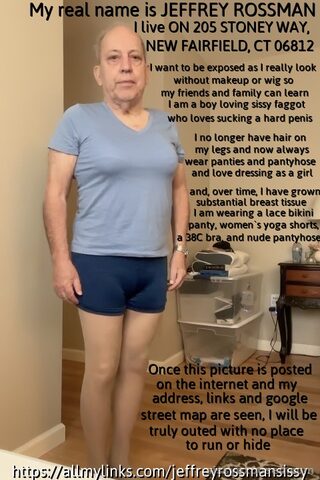 Sissy fag Jeffrey Rossman wants to be exposed and outed