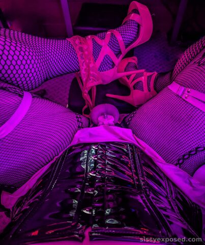Punk Pup Fae is a locked up cock dumb sissy slut