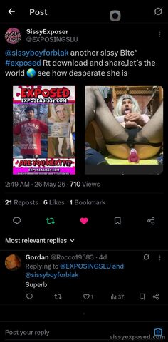 @sissyboyforblak another sissy BITCH EXPOSED