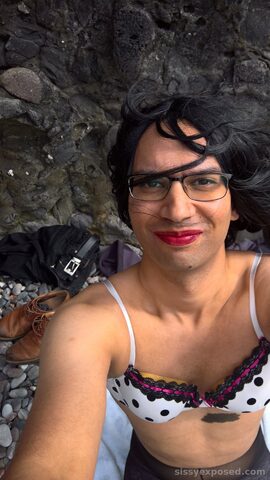 crossdressing and sunbathing