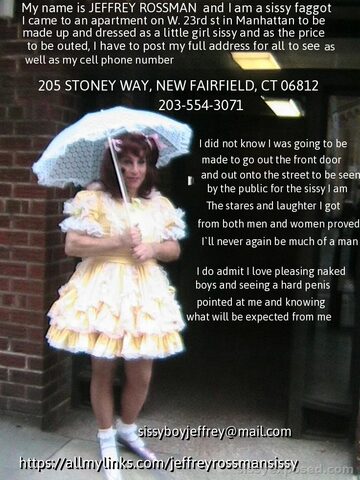 Jeffrey Rossman from New Fairfield, CT outed as a little girl sissy faggot